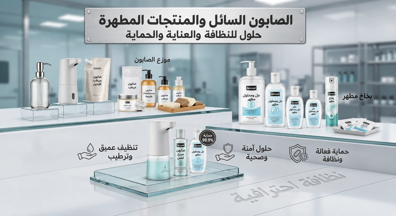 الصابون السائل والمنتجات المطهرة — صورة المنتج