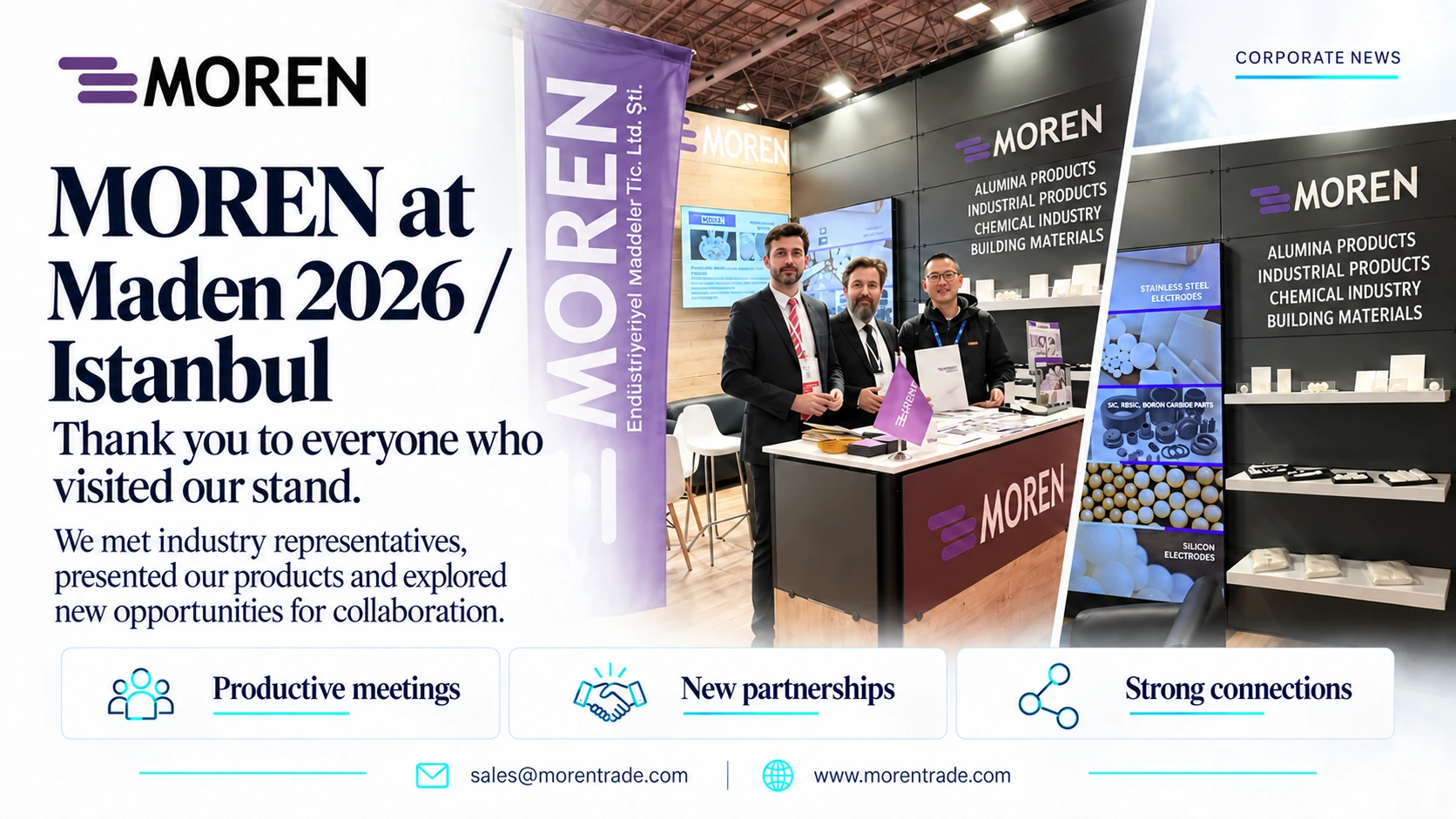 Maden 2026 Istanbul: thank you to everyone who visited our stand. We discussed our products and new cooperation opportunities with industry representatives.