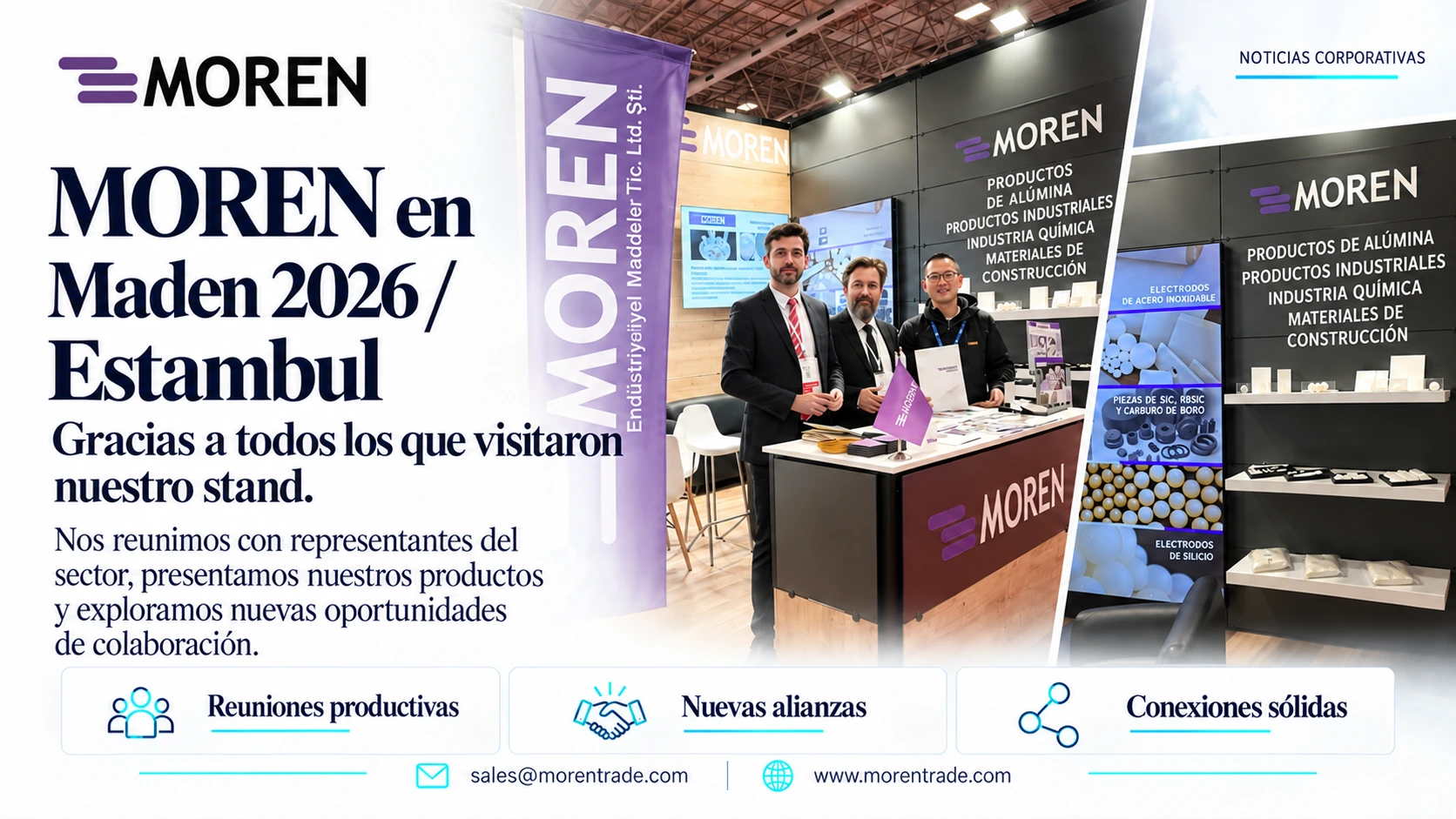 Maden 2026 Estambul: gracias a quienes visitaron nuestro stand. Conversamos sobre nuestros productos y nuevas oportunidades de colaboración con representantes del sector.