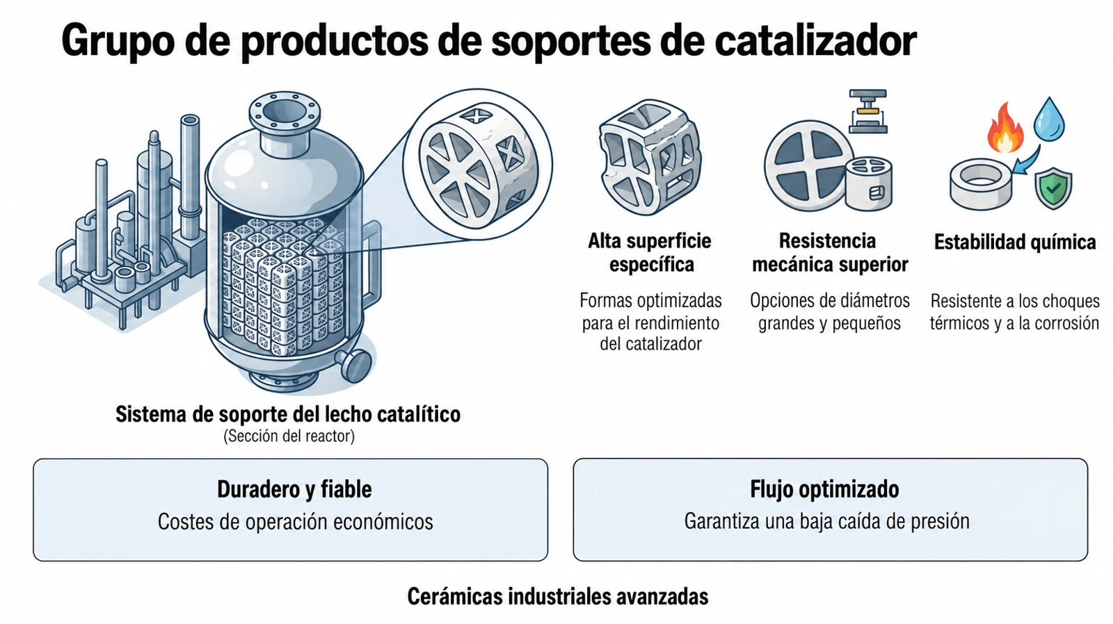 Soportes de catalizador (alúmina, zirconia) — imagen del producto